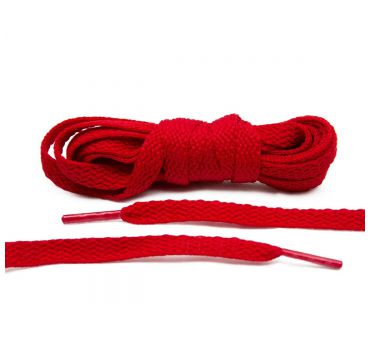 Laces red flat 
