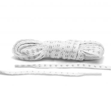 Laces reflective white flat