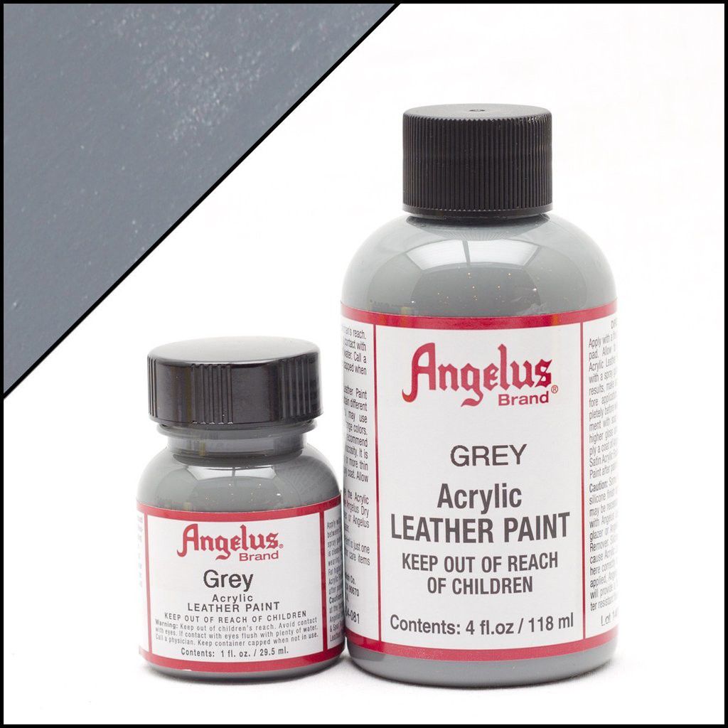 Angelus Brand Acrylic Leather Paint Waterproof - Light Grey Color - 4.oz