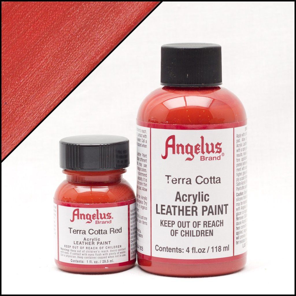Angelus Acrylic Leather Paint, 1 oz, Terra Cotta Red