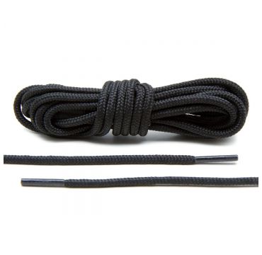 Bootlaces black rope 