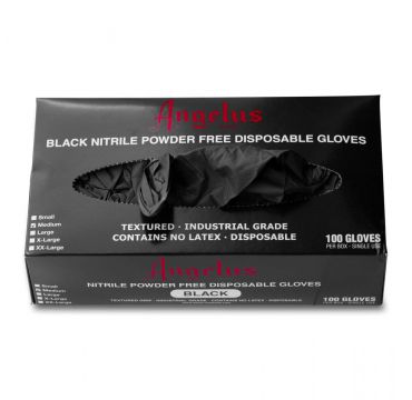 Angelus Black Nitrile Disposable Gloves - 6 Mil - 100 Gloves