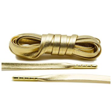 Laces luxury leather gold/gold plated