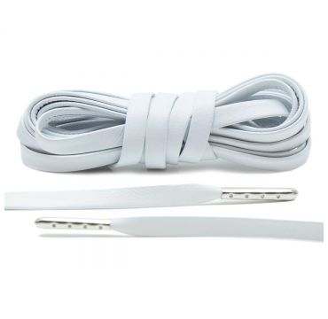Laces luxury leather white/silver plated