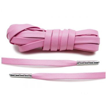 Laces luxury leather pink/silver plated