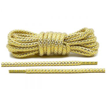 Laces metallic gold/white rope